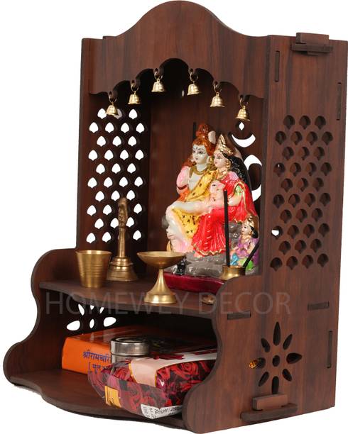 homewey decor Home Temple/Home mandir/god Stand for Home/Pooja Stand/Home mandap Engineered Wood Home Temple