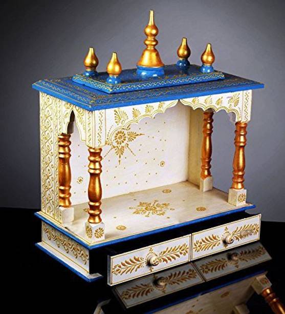 FurniGully (Mandir) Temple for Home Pooja, Arti Solid Wood Home Temple