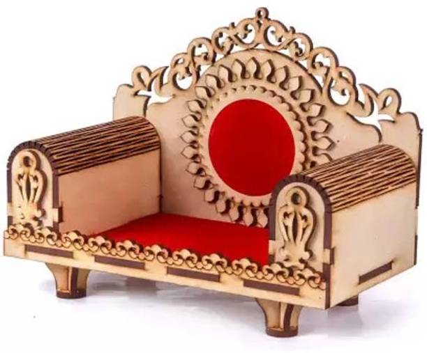 NOGAIYA Singhasan Laddu Gopal Ji Decorative Wooden Singhasan Solid Wood Home Temple Solid Wood Home Temple