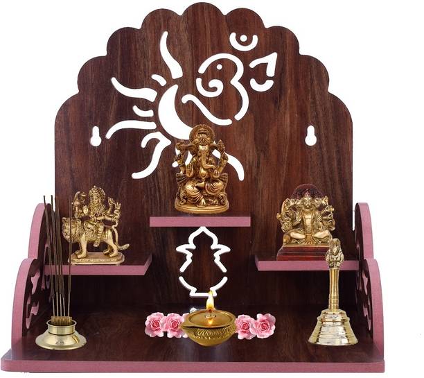 KRISHA RATAN Engineered Wood Home Temple