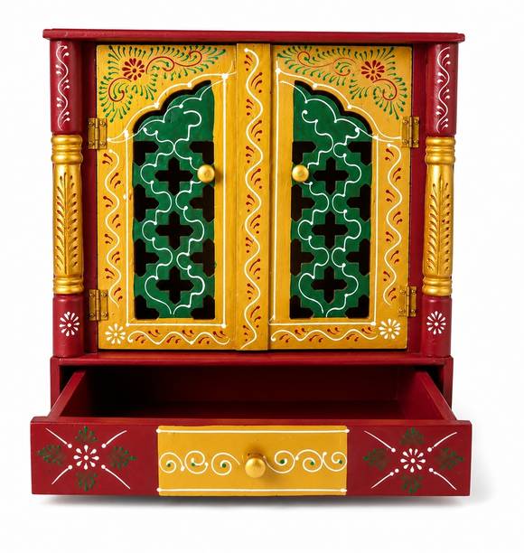 JAMWAIART Temple for Home Pooja, Arti Solid Wood Home Temple