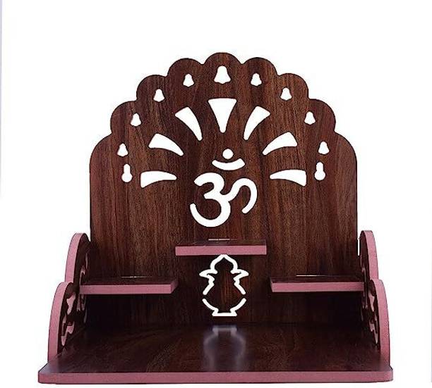 Seiri Beautiful and Attrective Wooden Home Temple Engineered Wood Mini Pooja Mandir Engineered Wood Home Temple