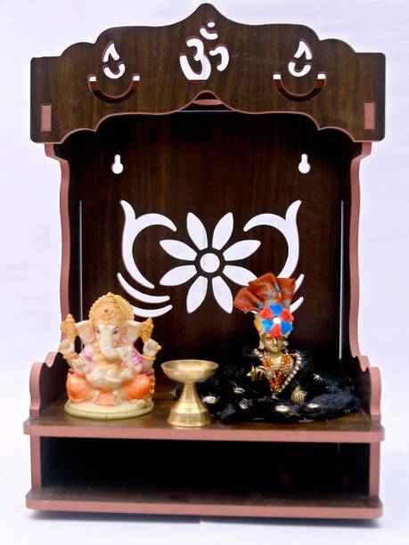 Rudrax Art and Craft Wooden Temple for Use Office/Home/Room Home TempleWall Hanging Product Singhasan Temple for God, Laddu Gopal Sinhasan for Pooja Mandir, Singhasan for Diwali, Durga Pooja, Navratri, Ganesh Chaturthi Engineered Wood Home Temple. Engineered Wood Home Temple