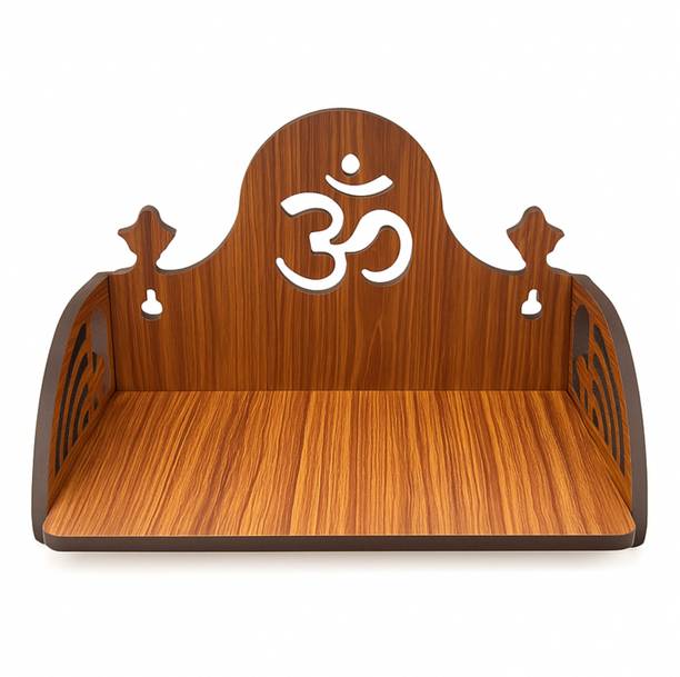Pinkcity International Wall Mount Temple ll Pooja Ghar ll Dev Dwar For Home&Office Solid Wood Home Temple