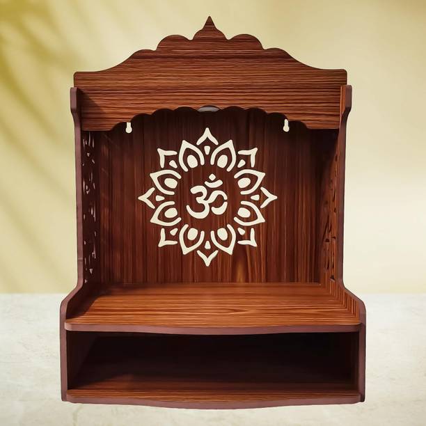 Divinity Decor Divinity decor mdf pooja mandir for home, wooden mandir-15 Engineered Wood Home Temple