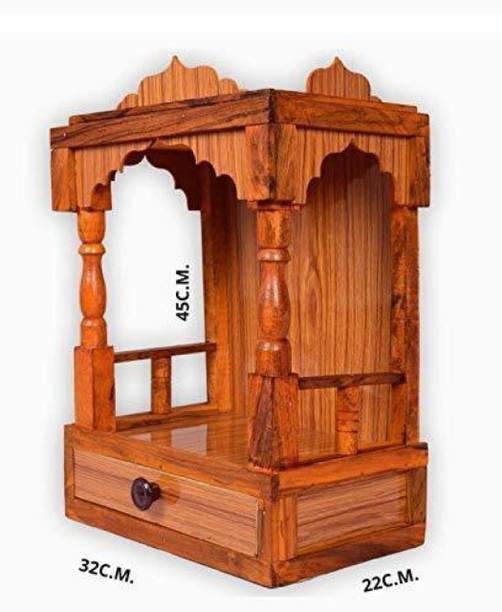 om namo Online wood temple size ( Hight 45cm Width 22 Length 32cm ) Engineered Wood Home Temple