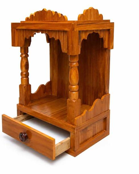 Shambhu Enterprises Wooden Plywood Mandir for Pooja Home Decoration Beautiful Temple Solid Wood Home Temple