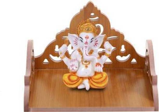 shyam enterprises A handcrafted wooden home temple for daily worship, featuring intricate carvings Engineered Wood Home Temple