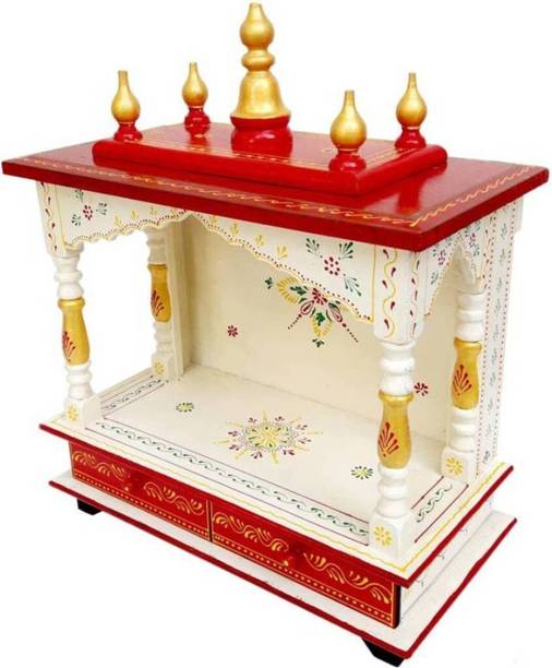 kamdhenu art and craft Mandir Wooden Temple for Home Pooja, Arti Temple for Home and Office Solid Wood Home Temple