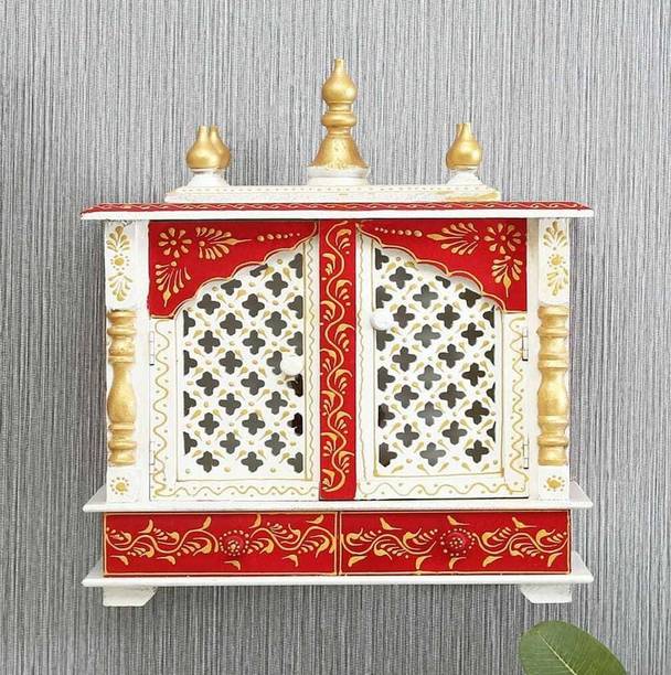 kamdhenu art and craft Solid Wood Home Temple