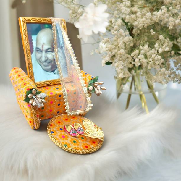 Tickle Cart Jai GURU JI | Singhasan Darbar with Guruji Swaroop, Charan Paduka with Mat | Solid Wood Home Temple