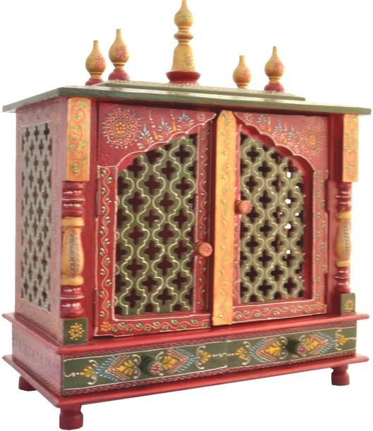 SEENO Mandir Temple for Home Pooja, Arti Solid Wood Home Temple Solid Wood Home Temple Engineered Wood Home Temple