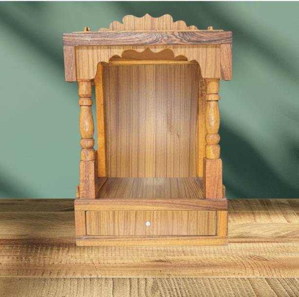 Infinitys beautiful wooden Plywood Mandir for Pooja Home Decoration Wall Hanging Engineered Wood Home Temple
