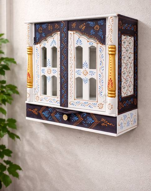 JAMWAIART Temple for Home Pooja, Arti Engineered Wood Home Temple