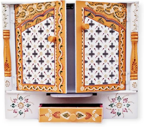 Bhagwati Wooden Temple For Home/Wooden Mandir For Home Engineered Wood Home Temple