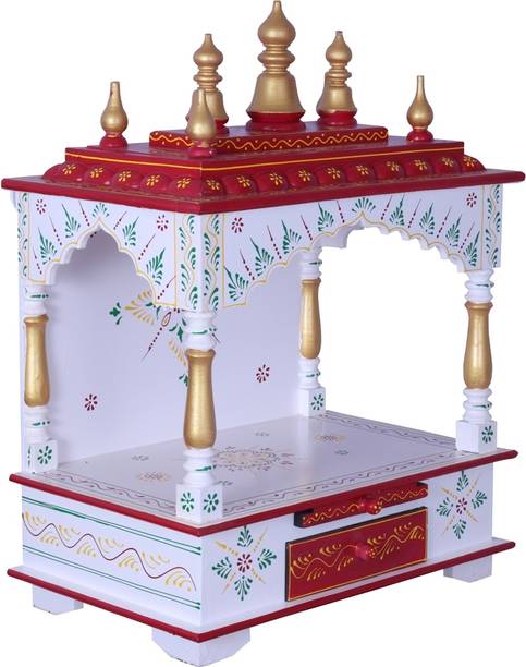 SEENO Mandir Temple for Home Pooja, Arti Solid Wood Home Temple Solid Wood Home Temple Engineered Wood Home Temple