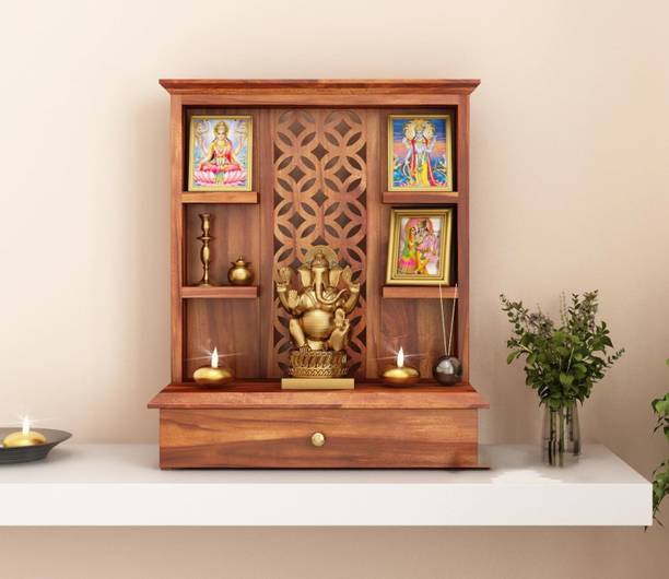 kamdhenu art and craft Mandir Temple for Home Pooja, Arti Solid Wood Home Temple Solid Wood Home Temple Solid Wood Home Temple