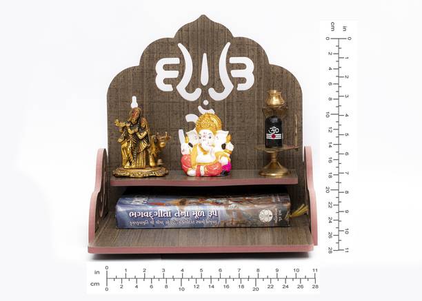 mahisart BLACK BEAUTIFUL SANMICA LAMINATEWooden Singhasan Temple for God Engineered Wood Home Temple