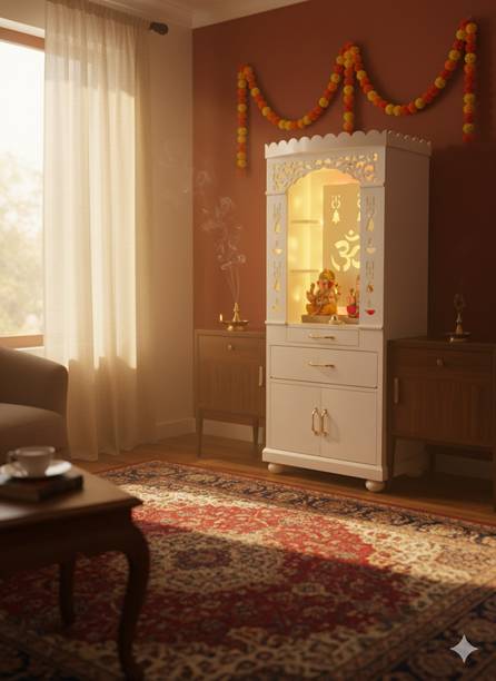 BHARATTEMPLES CLASSY TEMPLE FOR HOME Solid Wood Home Temple