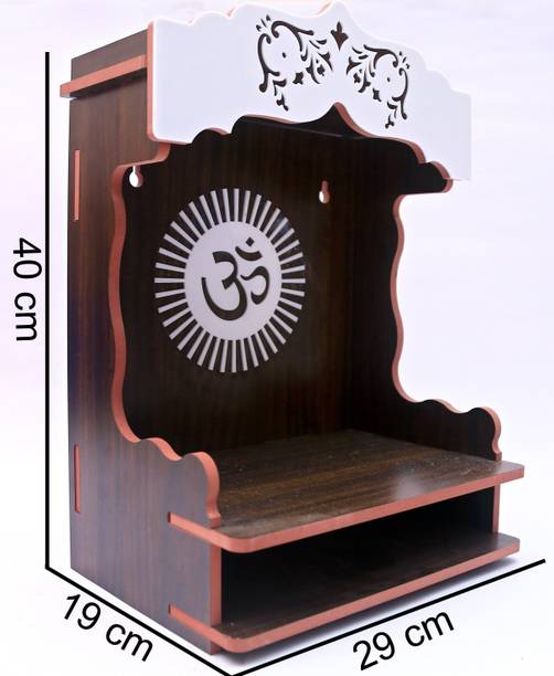 Rudrax Om Temple Wall Hanging Product Engineered Home TempleWooden Singhasan Temple Engineered Wood Home Temple