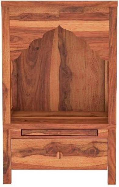 THE HOME HEAVEN INTERIOR The Home Heaven Interior Solid Wood Temple / Mandir with 1 Drawer Solid Wood Home Temple