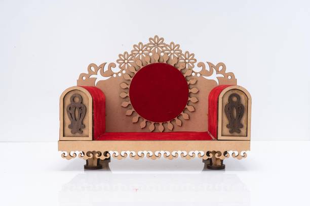 JASHKI ENTERPRISE God Singhasan Devghar Mandasana God Throne Art Craft Solid Wood Home Temple