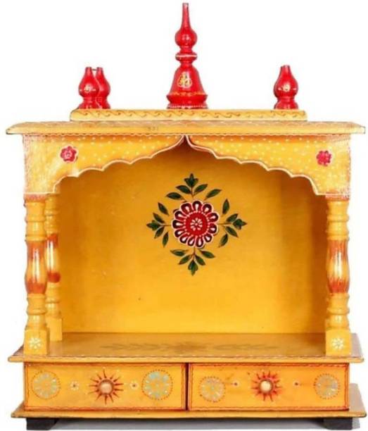 mp enterprises (Mandir) Temple for Home Pooja, Arti Solid Wood Home Temple