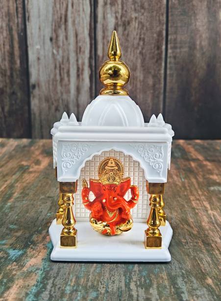 shinde exports Ganesha temple for car dashboard stand 6 inches Acrylic Home Temple