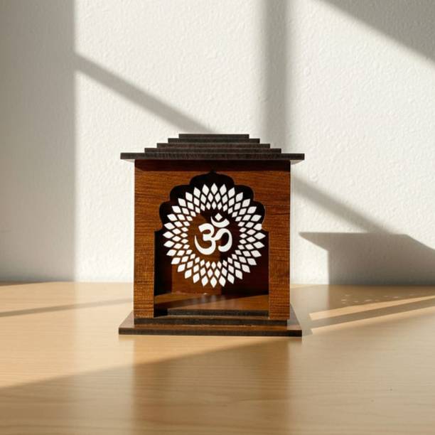 BYSUN Premium wooden Temple for Pooja Room, Car dashboard, study Table Acrylic Home Temple
