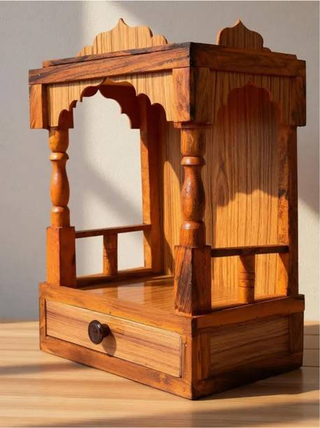 Shiv Enterprises. New Wooden Temple For Wall Solid Wood Home Temple