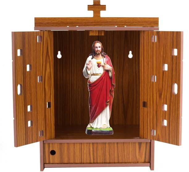 Nexat Wooden Temple for Home Pooja || Mandir for Home Wood || Temple for Home for Wall Engineered Wood Home Temple