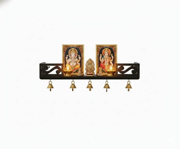 SUNENTERPIRSE Mandir|pooja Ghar Shelf| MDF (Medium Density Fiber) Wall Shelf