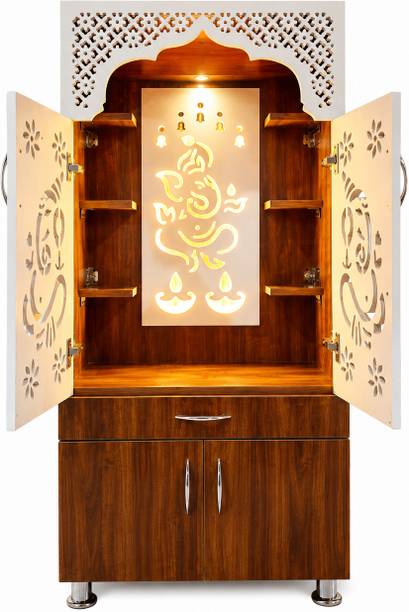 Auramandir Temple/ Pooja Mandir for home/office Engineered Wood Home Temple