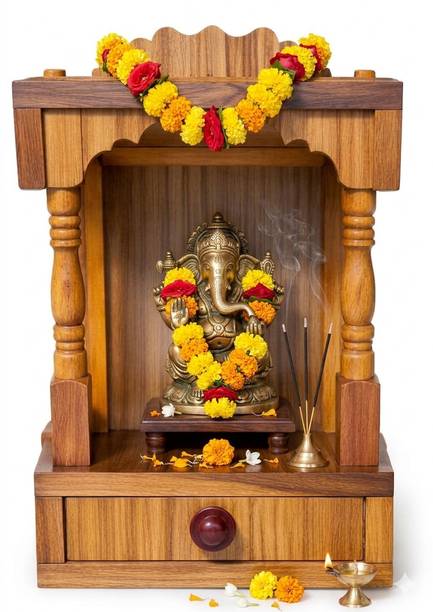 Nivistar Enterprises. wooden temple for home pooja ghar Engineered Wood Home Temple