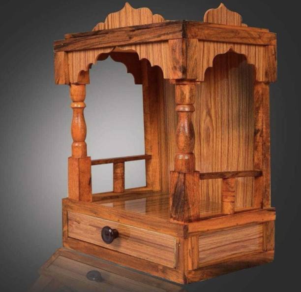 Infinitys wooden Plywood Mandir for Pooja Home Decoration Engineered Wood Home Temple