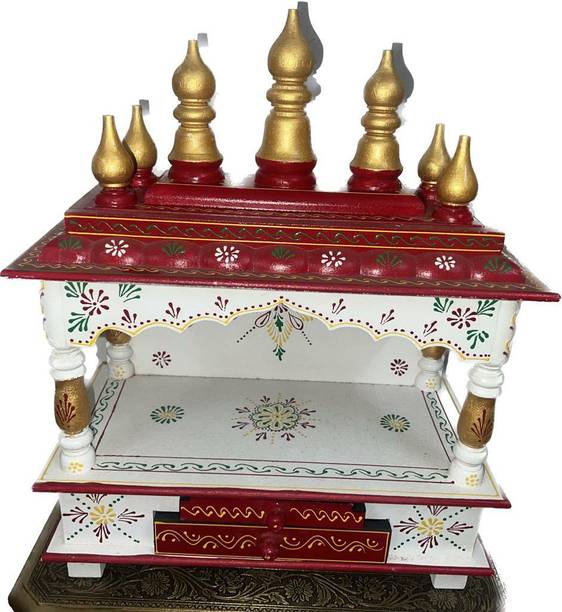 SHAMBHU HANDICRAFTS Solid Wood Home Temple