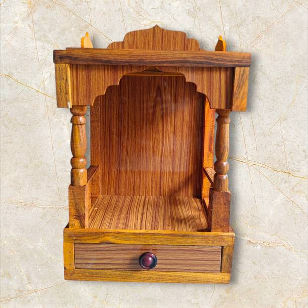 Namo Enterprises Pooja Mandir (45*32*22) wood temple for home Solid Wood Home Temple