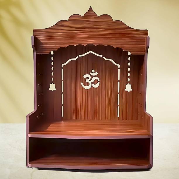 Divinity Decor Divinity decor mdf pooja mandir for home, mandir-32, Engineered Wood Home Temple