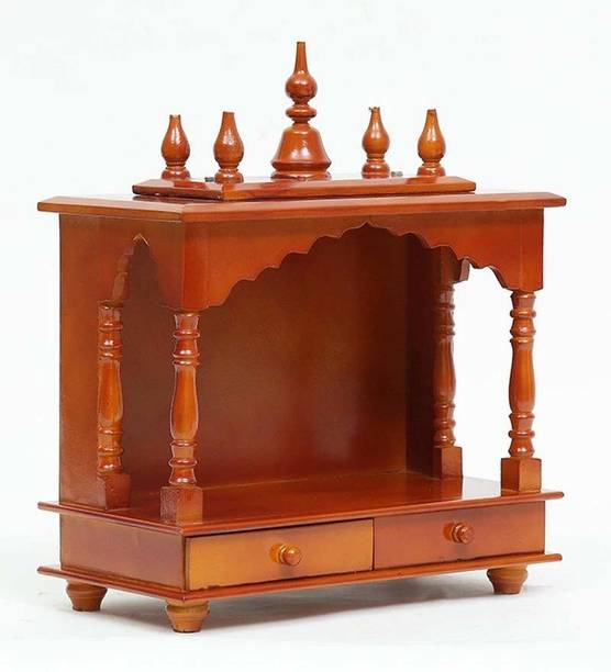 FurniGully (Mandir) Temple for Home Pooja, Arti Solid Wood Home Temple