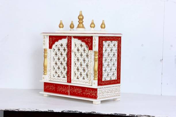 Murfi (Mandir) Temple for Home Pooja, Arti Solid Wood Home Temple