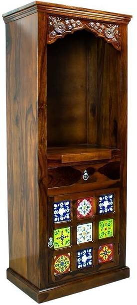 Woodmaze Solid Sheesham Wood Temple for Home Decorative Wooden Mandir for Pooja Solid Wood Home Temple