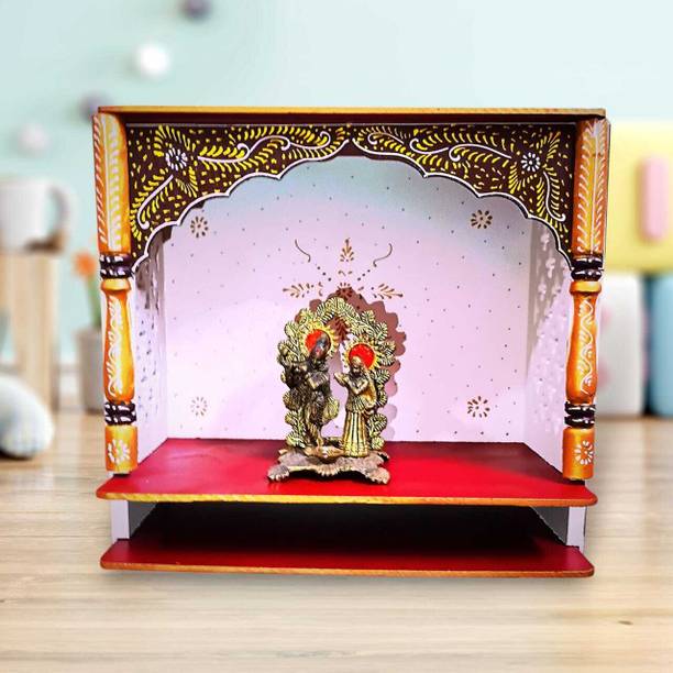 जमवैयार्ट Mandir for Pooja Home Decoration सॉलिड वुड घर का मंदिर
