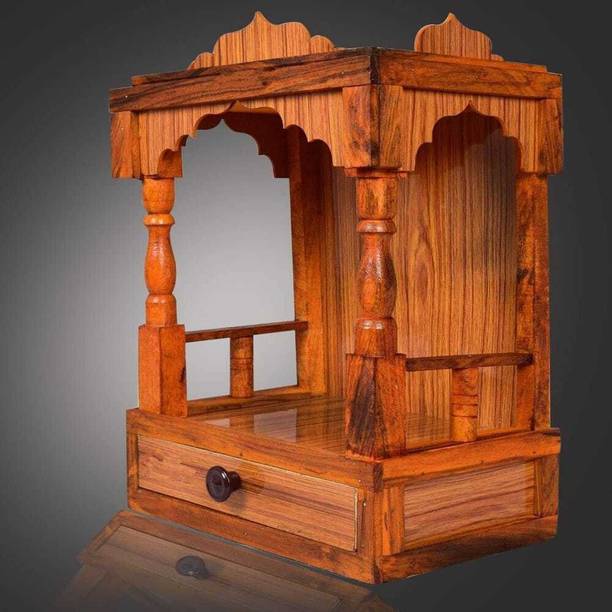 Infinitys Beautiful wooden Plywood Mandir for Pooja Home Decoration Wall Hanging Beautiful Engineered Wood Home Temple (Height: 45, Pre-assembled). Engineered Wood Home Temple