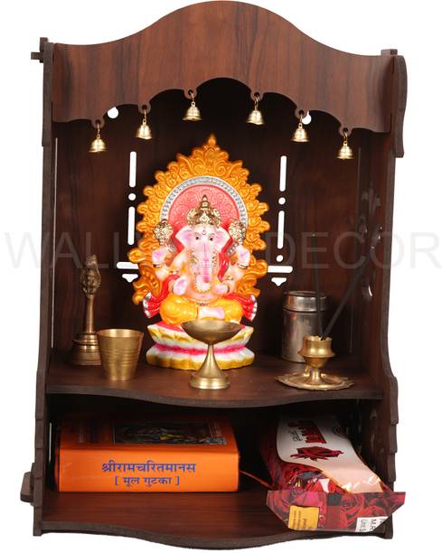 homewey decor Home Temple/Home mandir/god Stand for Home/Pooja Stand/Home mandap Engineered Wood Home Temple