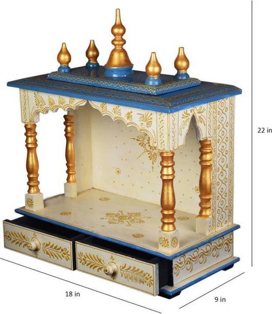 Murfi (Mandir) Temple for Home Pooja, Arti ||Unique Design Temple for Home and Office Solid Wood Home Temple