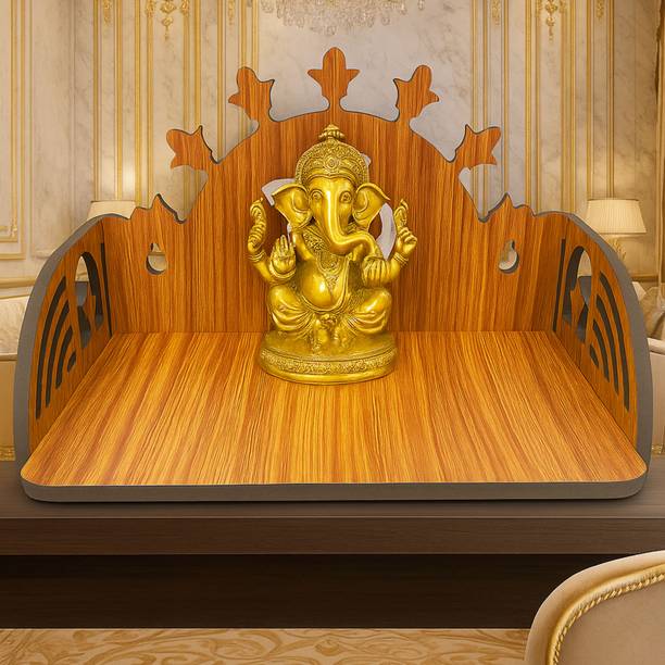 homewey decor Wall Mount Temple ll Pooja Ghar ll Dev Dwar For Home&Office Engineered Wood Home Temple