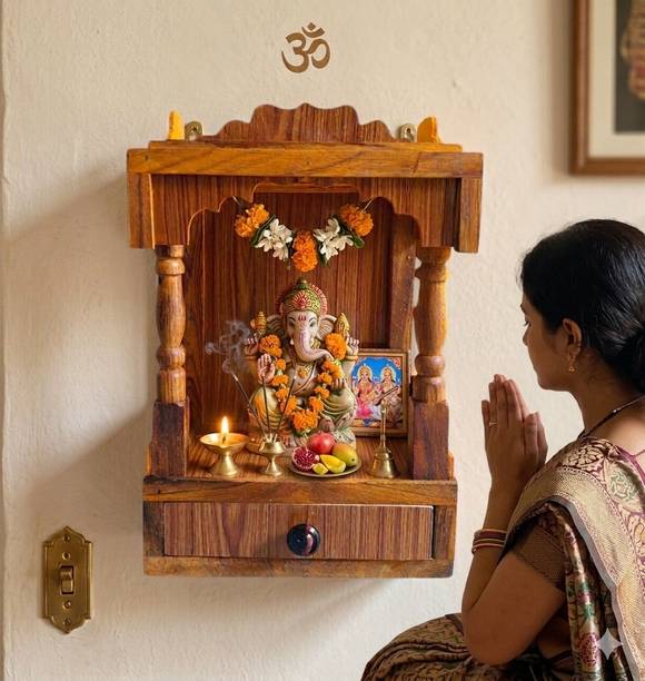 Shiv Enterprises. New Design Pooja Mandir For home / Office Solid Wood Home Temple