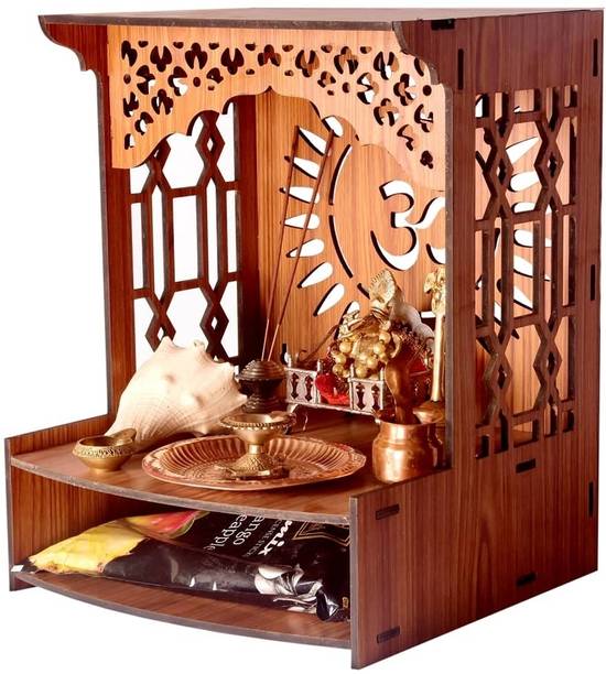 hfw handicraft furniture wala Pooja Mandir Temple Puja Stand for Home Or Office Engineered Wood Home Temple