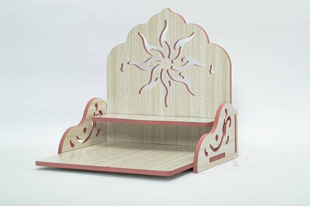 Rudrax Mandir for Pooja Home Decoration Wall Hanging Beautiful Wooden Plywood Temple. Engineered Wood Home Temple