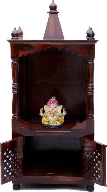 GF HOUSE Wooden Temple/Home Temple/Pooja Mandir/Pooja Mandap/Temple for Home Solid Wood Home Temple